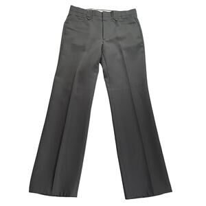 Vintage 70s Falcone Polyester Western Dress Pants Mens 32x32 Gray Bootcut Snaps